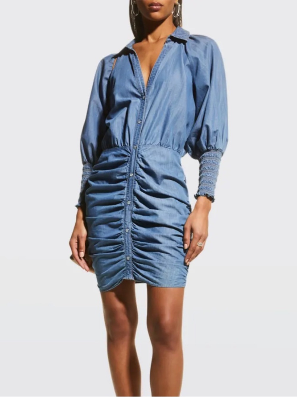 Veronica Beard denim dress size 4 VERONICA BEARD Allie Chambray Mini Dress